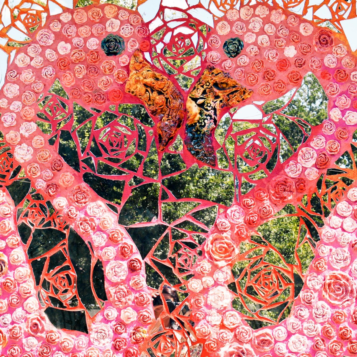 Patterson Park Flamingo Mitote mosaic by Stefanie Distafano