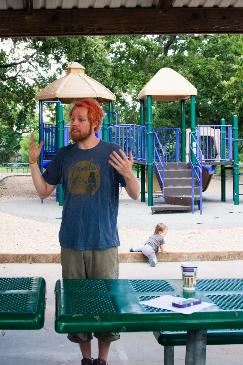 Ryan Osfthn, CherryWoodstock, at Friends of Patterson Park meeting, June 10, 2016