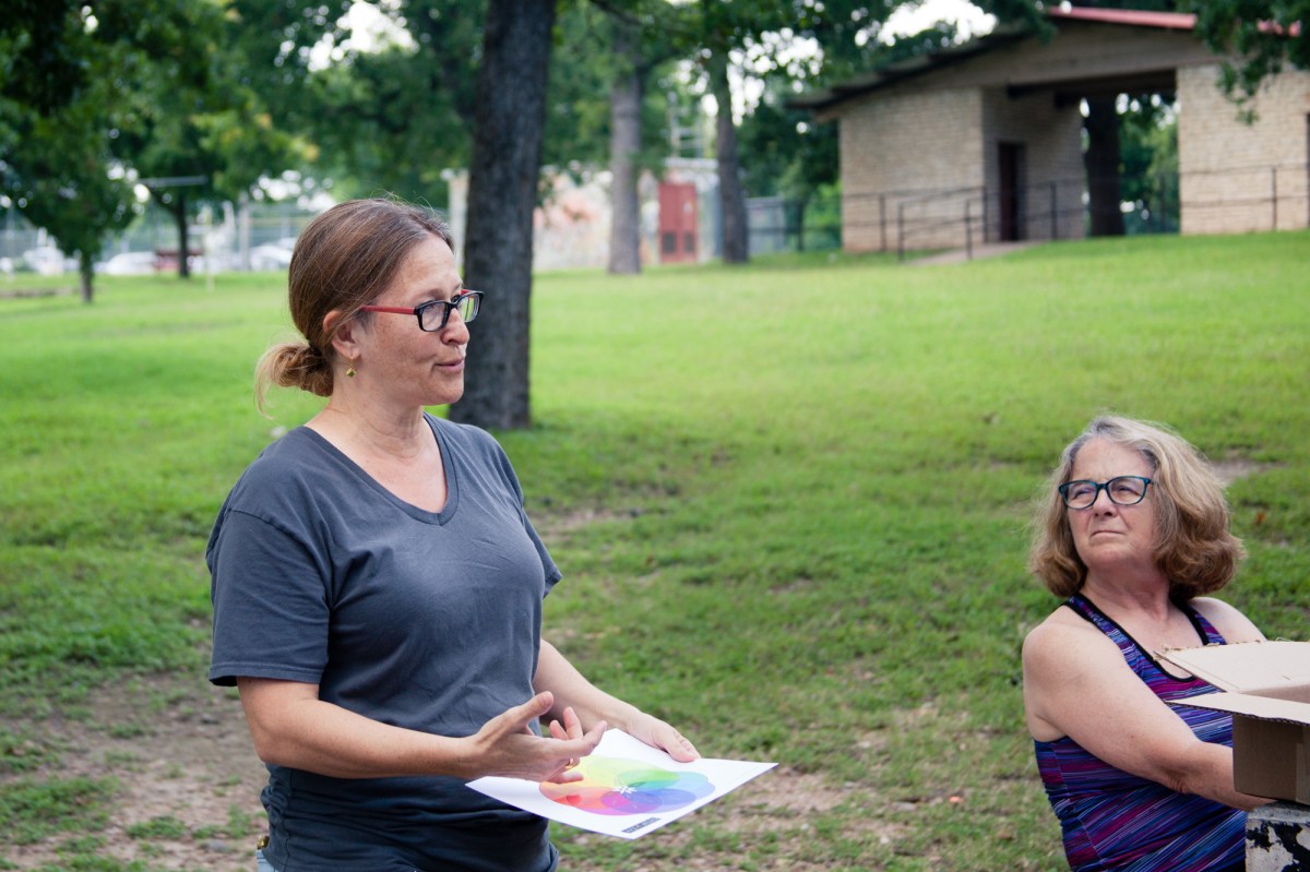 Jennifer Chenoweth, Fisterra Studio, at Friends of Patterson Park meeting, June 10, 2016