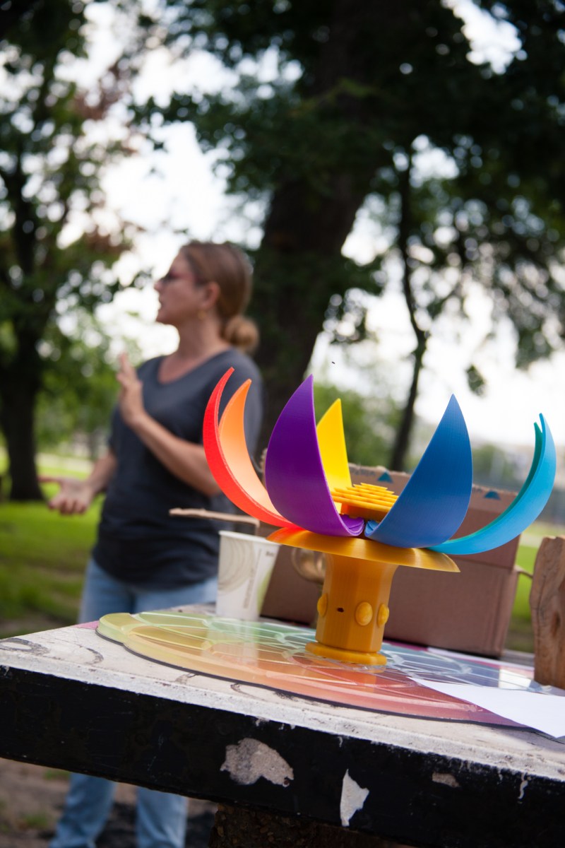 Jennifer Chenoweth, Fisterra Studio, at Friends of Patterson Park meeting, June 10, 2016