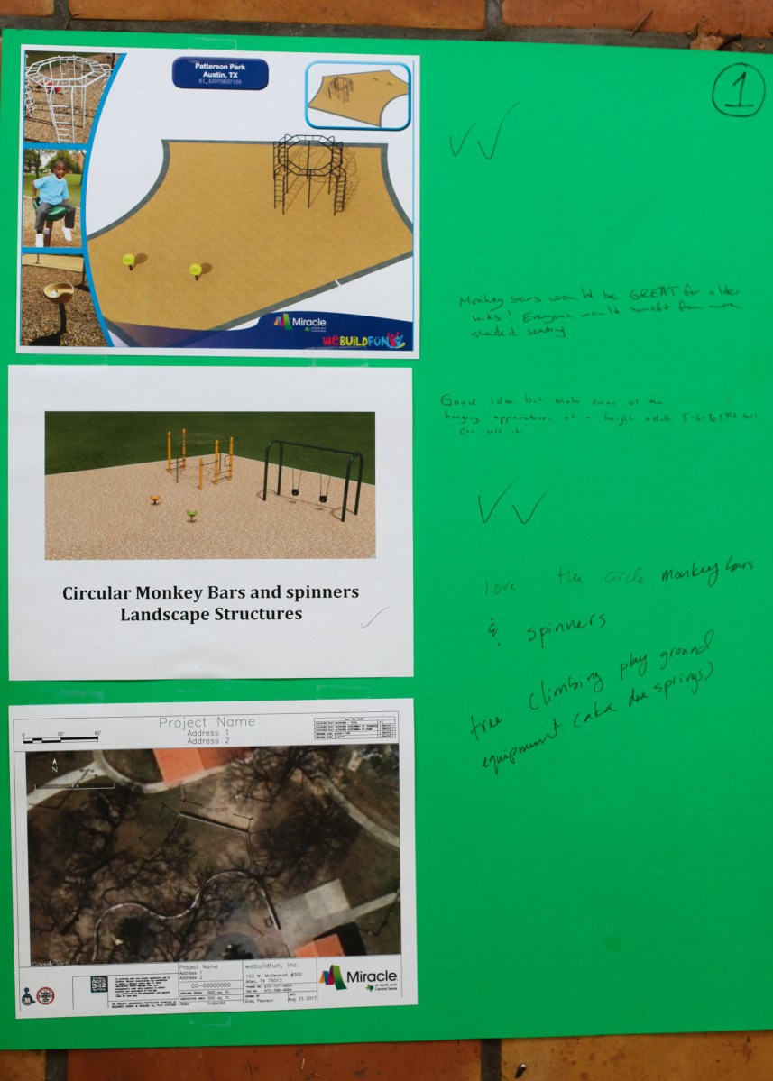 Patterson Neighborhood Park Plan idea boards